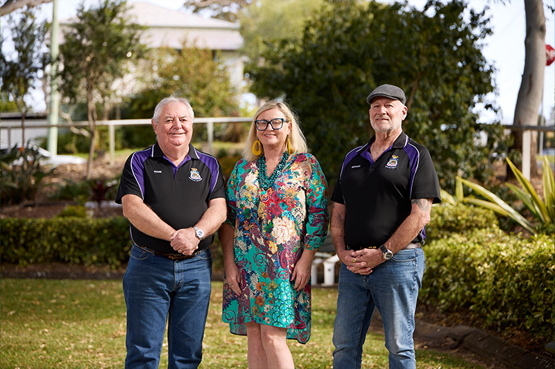 Manly-Lota RSL Sub Branch Compensation Advocates Mark Gallagher, Kendall Morrison and Michael Muir.