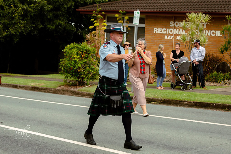 Jock Ruthven marching in Kilcoy