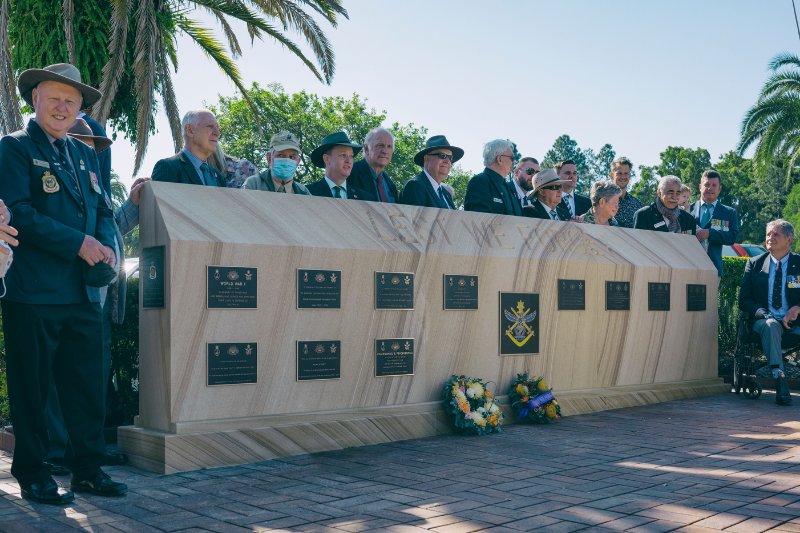The new Memorial Wall at Stephens RSL Sub Branch