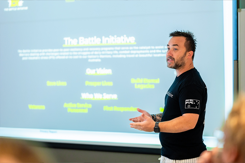 Dan volunteers as a mentor on the REBOOT program