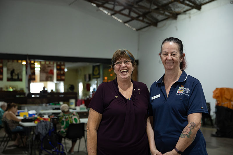 Citizens’ Auxiliary President Judy Hunter and Gordonvale RSL Sub Branch Secretary and Treasurer Peta Ison