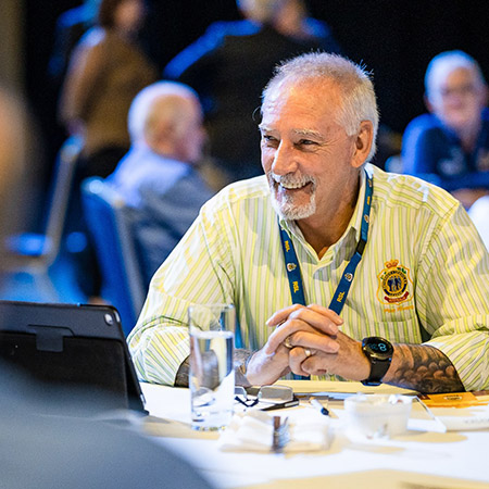 RSL Queensland AGM RSL member sitting at table
