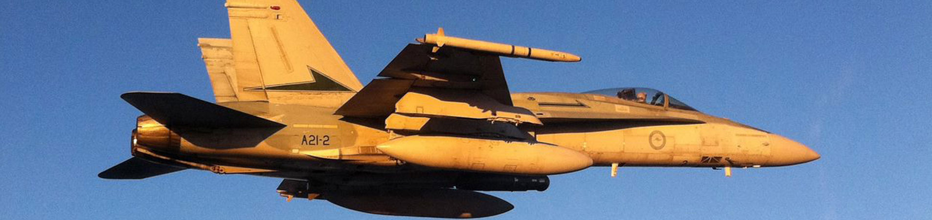 FA18 jet in flight