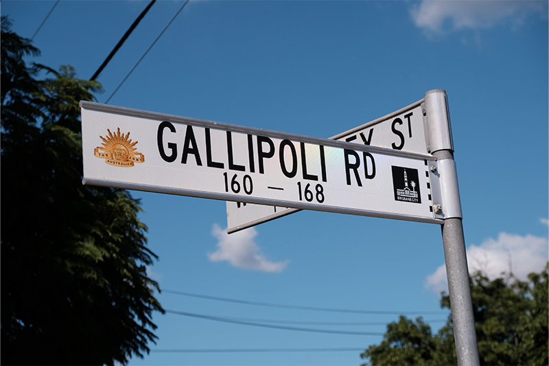 Gallipoli Road Street Sign