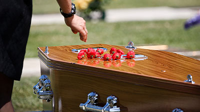 Poppys at a funeral