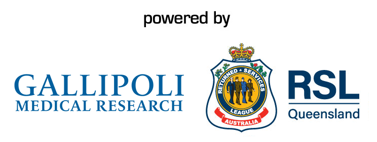 Gallipoli Medical Research and RSL Queensland logos