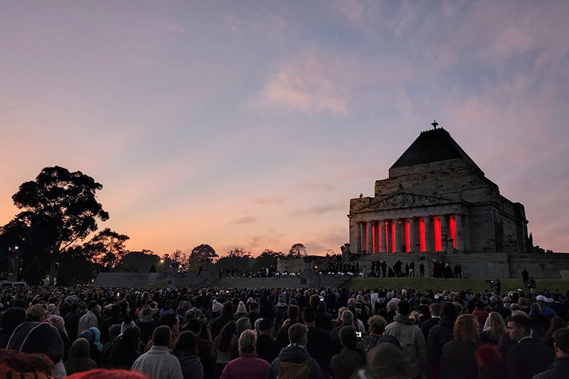 ANZAC Day Dawn Service Shrine of Remembrance Melbourne