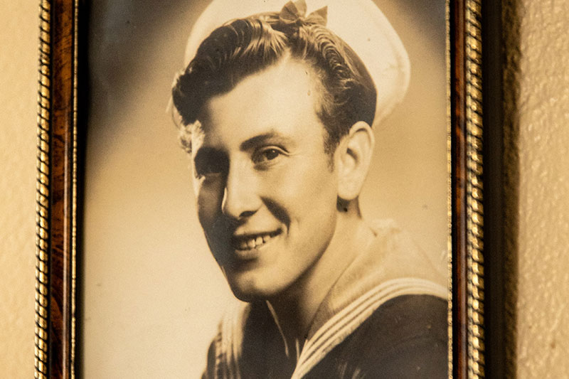 Korean War veteran Victor Jones in the Navy