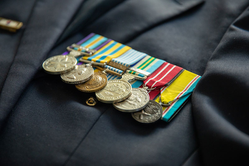 Navy veteran Victor Jones service medals