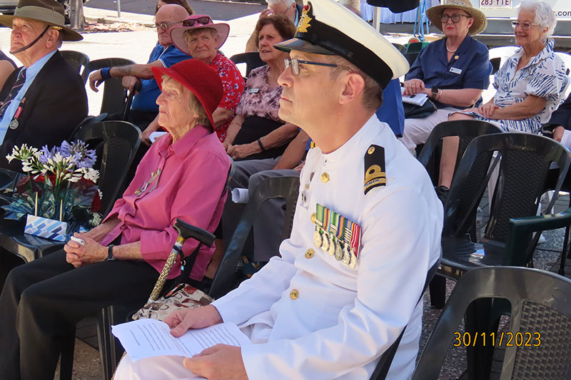 Memorial service for HMAS Sydney at South Bank in Brisbane