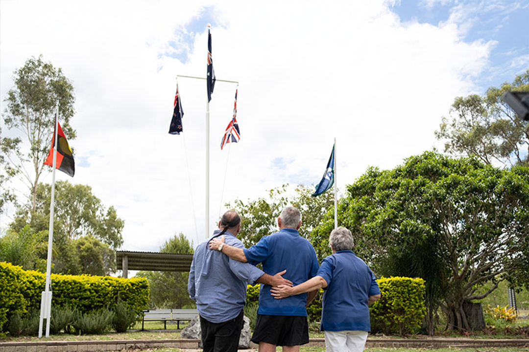 Mount Larcom flags