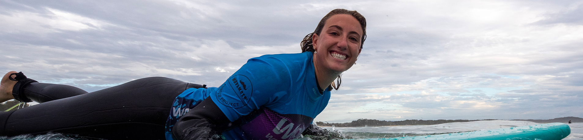 Woman surfing
